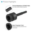 CoCud Impact Hex Bit Socket, H6 Socket 1/2" Drive, Cr-Mo Steel Impact Grade Metric Socket - (Applications: for Socket Head Cap Bolt)