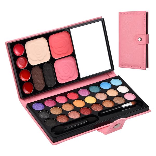 Tibapla Eyeshadow Palette, Professional 33 Colors Eyeshadow Palette, Makeup Toiletries Palette for Daily Use, Makeup Palette Kit Include Eyeshadow & Blusher & Face Powder & Lip Gloss Makeup Brushes.