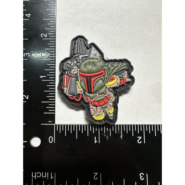 Boba Fett pvc rubber morale ranger eye star wars patch Edc