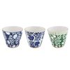 Mud Pie Indigo Small Pot, Blue Motif, 4" x 4.5" dia