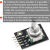 MTDELE 5Pcs 360 Degree Rotary Encoder Module Compatible with for Arduino Audio Electric Fan Light Control etc with Black Knobs Cap KY-040