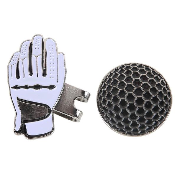 VGEBY Golf Clip Marker, Golf Hat Cap Clip with Magnetic Ball Marker Golf Ball Marker (Black + White)