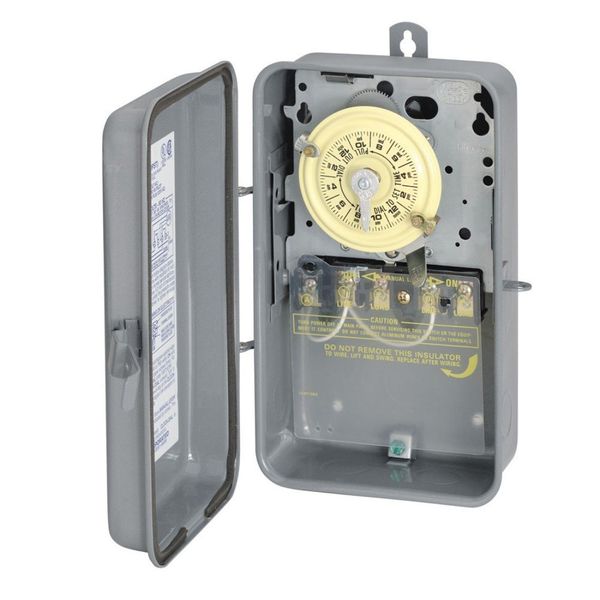 Intermatic T104R 208-277-Volt DPST 24 Hour Mechanical Time Switch with Outdoo...