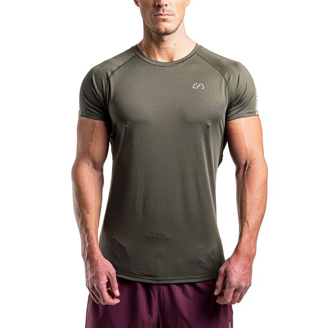 GYM AESTHETICS Sport Gym Fitness Herren T Shirt - 6 in 1 Muskelshirts Herren, Sport Laufshirt Tshirts and Muskelshirt & Muscle Shirt Herren, Tight-Fit Tshirt Tops Für Herren Sommer Funktionsshirt