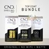 CND Shellac Top Coat Bundle Set 3 Original + No Wipe + Matte 0.25 oz Each