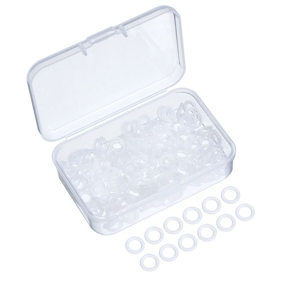 200 Pieces O Ring Keyboard Clear Rubber O Rings Keyboard Dampeners with Plastic Storage Box for MX Switch Keyboard and Mechanical Keyboard Keys()