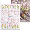 LANODO 3 Pcs Nail Stickers, 5D, Spring, Multiple Styles, DIY Nail Seal Set, Flowers, Grass