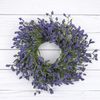 Floral Candle Ring Purple Array Astilbe Flowers 3 in Inside Ring 10 in Overall