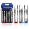 WORKPRO 6PCS Magnetic Precision Screwdriver Set 3 Phillips 3 Slotted Tips w/Case