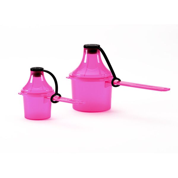 The Scoopie Scoop with Attached Funnel, Supplement Container - 2 Pack Pink