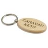 County Engraving Caravan Keys Oval Wooden Keyring Key Ring