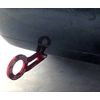 Hyper-Sonic Tow Hook, Universal Rear Anodized Toe Hook M12 (Anodized Silver)