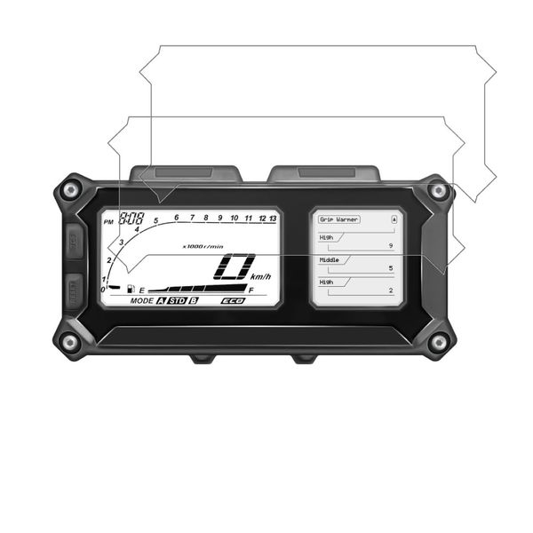 Speedo Angels GlareStop Dashboard Screen Protector compatible with YAMAHA MT-09 TRACER (2015-) 2 x Anti Glare