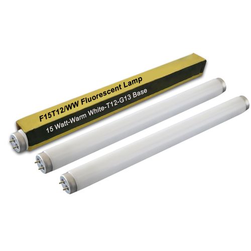 4 Pack F15T12/K&B Soft White 15W T12 Linear Fluorescent Bulb,Replacement for GE10185 Philips 141465 F15T12/WW,G13 Medium 2-Pin Base 18 Inches