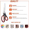Ergonomic Pinking Shears Red Scissors For Precise Fabric Cutting 8.86 Inch