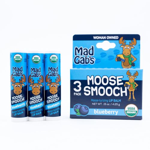 Mad Gab's Moose Smooch Blueberry 3-pack | Hydrating, Natural, and Organic