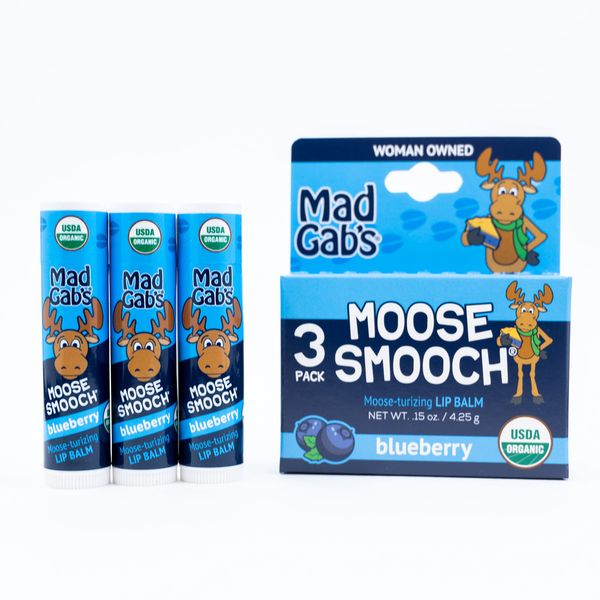 Mad Gab's Moose Smooch Blueberry 3-pack | Hydrating, Natural, and Organic