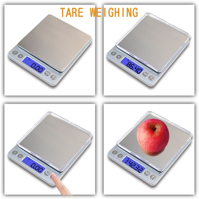 Digital Scale LCD balance Kitchen Scale Electronic Weighing Scales Parcel  Food Weights Balance for Kitchen with Bowl(5000gx1g)