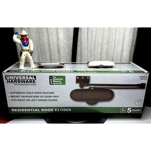 Universal Hardware "Residential Door Closer" Interior Door (UH4012) Brown ~ NEW