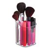iDesign Clarity Plastic Divided Vanity, Multi-Level Bathroom Accessory Organization, Cosmetic Cup