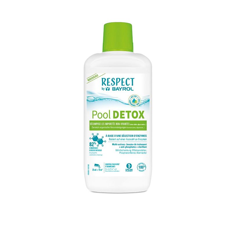 Respect by Bayrol Pool Detox – Decomposes Organic Polluts, Removes Phosphates and Works as a Purifier – Enzyme-Based Formula