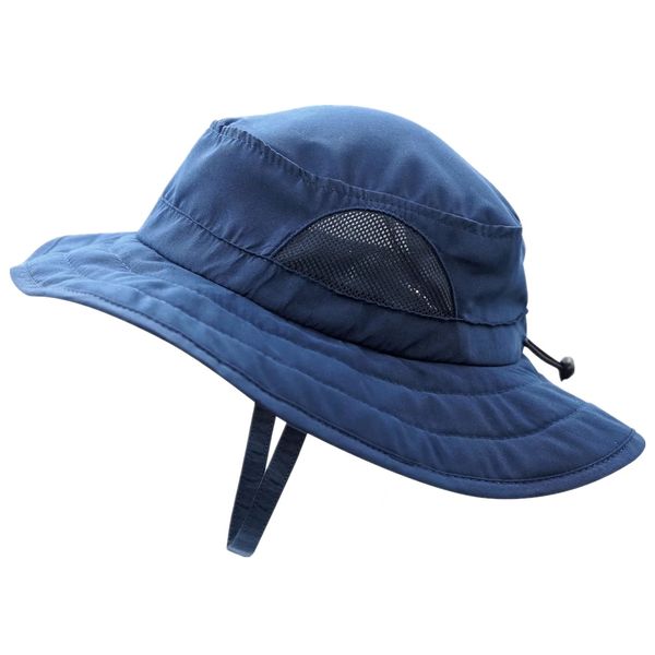 Connectyle Kids UPF 50+ Bucket Sun Hat UV Sun Protection Hats Wide Brim Summer Beach Hat Navy