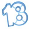 Sweet Prints Inc Number 18 Cookie Cutter - Dishwasher Safe (3")