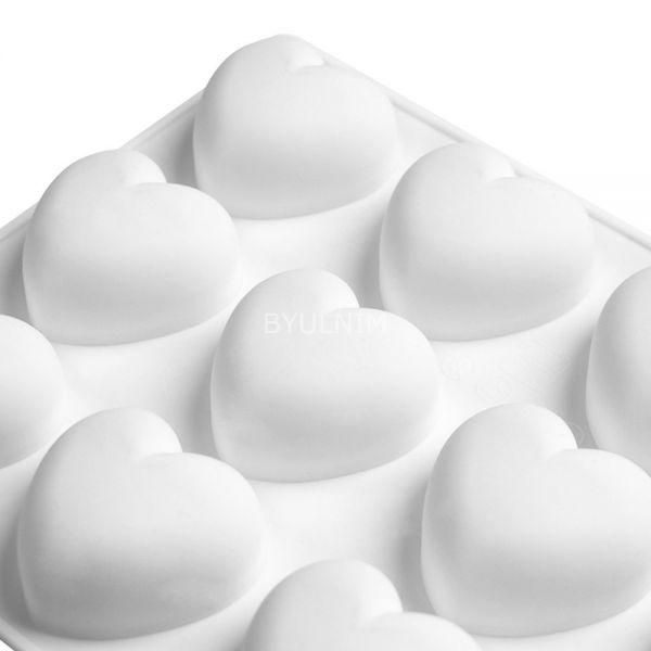 Plump Heart 15-hole Mold Soap Plaster Air Freshener Candle Making Silicone Mold