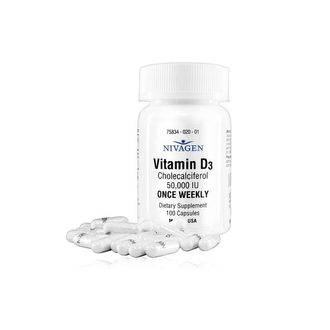 Vitamin D3 USA Made 50000 IU Health Improve Immune System Dietary Supplement 100