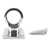 20mm Polished Chrome Decking Rope Eye Plate. Rope Post Fitting Rope End Fixing