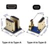 cablecc 2pcs/set HDMI to Micro HDMI Type A to Type D Male Connector Socket Opposite U Shaped Back Angle for Raspberry PI 3B/3B+/4B
