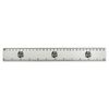'Snow Leopard' 30cm (12 Inch) White Plastic Ruler (RL00081634)