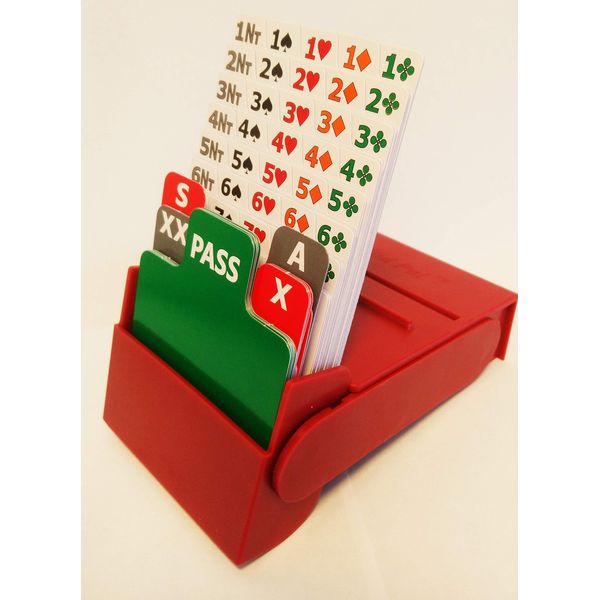 Bid Pal Bridge Bidding Boxes set of 4 (Red)