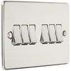 Knightsbridge FP4200PC FPAV4200PC Flat Plate 10A 6G 2 Way Switch-Polished Chrome