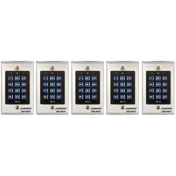 Securitron Single Gang Digital Keypad System with Illuminated Keys, 99 User Code Capability
