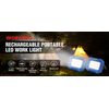 WORKPRO LED Work Light Rechargeable Magnetic with Stand 2 Pack 4Modes 2000LM COB