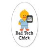 CafePress Rad Tech Chick Oval Sticker Oval Car Bumper Sticker