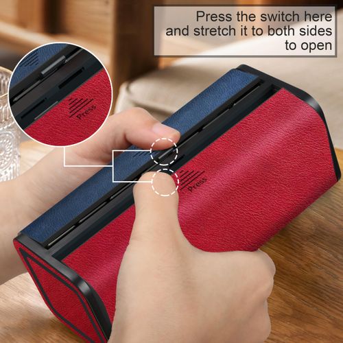 Kqimi Pill Box 7 Day, Weekly Pill Organiser 2 Times a Day,Travel Tablet Organiser, Medicine Storage Boxes,Medication Case Hold Vitamin (Red and Blue)