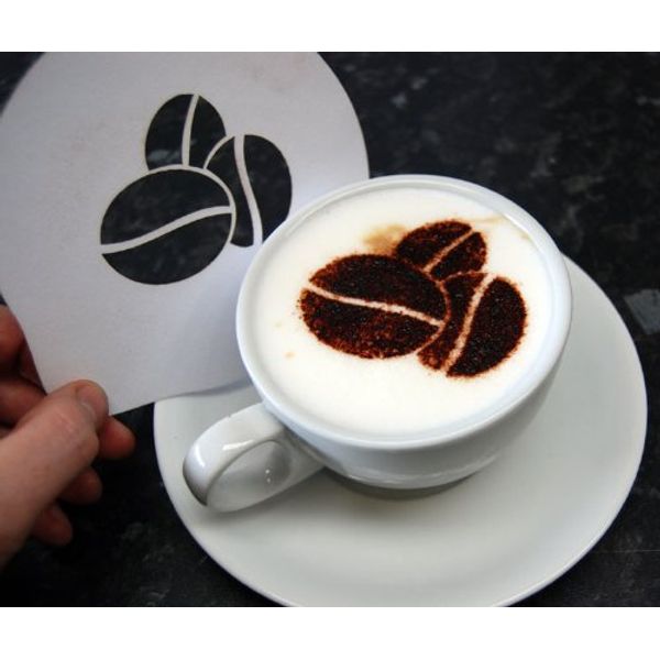 Interlocking 3 bean Coffee Stencil