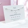 My Posh Shop 50th Birthday Solid Sterling Silver Five Star Bracelet