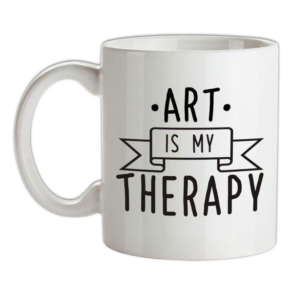 Art is My Therapy - 10oz - Ceramic Mug for Coffee/Tea