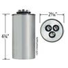 Dual Run Capacitor 80/7.5 MFD 440 Volt Round Air Conditioning Replacement Part