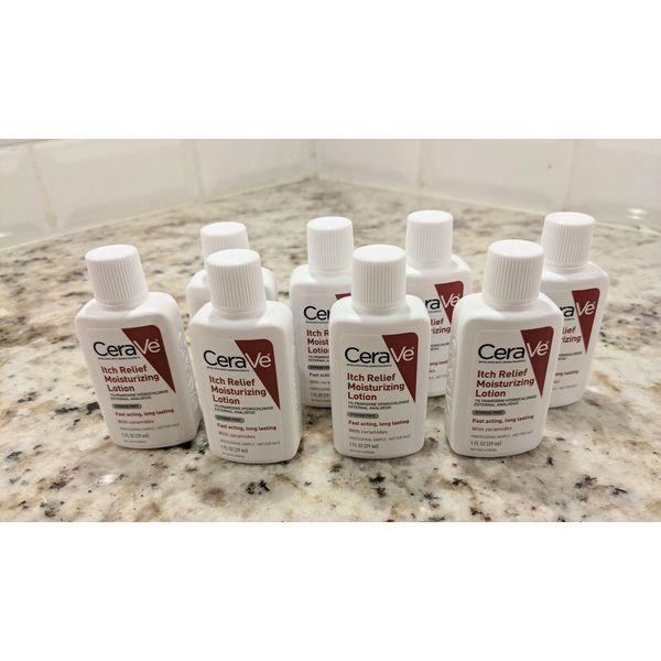 8X CeraVe Itch Relief Moisturizing Lotion Travel/Sample Size exp 11/22