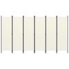CHARMMA 6-Panel Room Divider Cream White 118.1"x70.9"