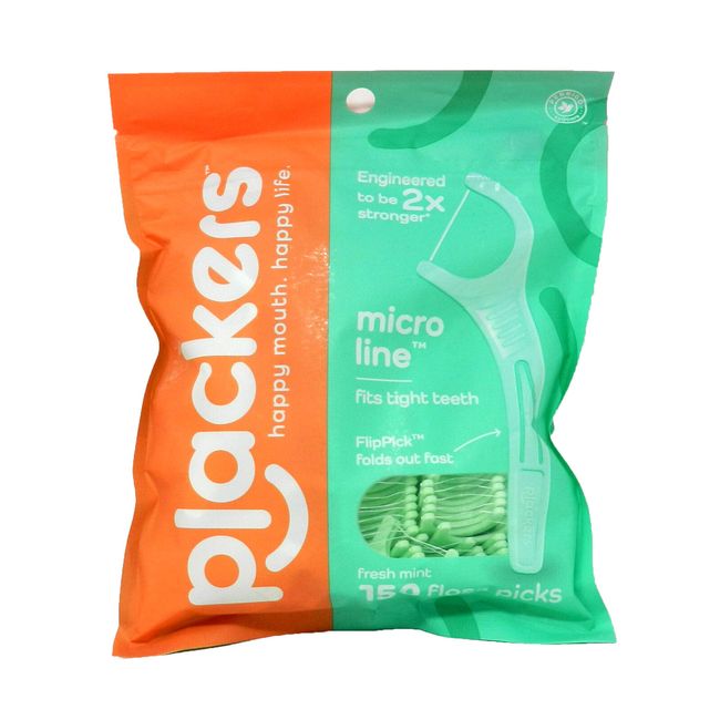 Plackers Micro Mint Floss Picks 150 Count