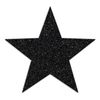 Black Fabric Glitter 102mm 4 Inch Star Iron-On