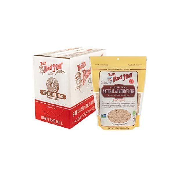 Bobs Red Mill Natural Almond Flour 16oz 4 Pack, 1 lb (4 Pack) _Stand Up Pouch