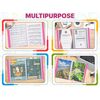 Pink Colour - A4 20 Pocket Display File Book Presentation Folder Portfolio Financial Document, Interviews Project Book Certificate Folder Plastic Wallets (40 Views) (Single)