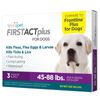 TevraPet FirstAct Plus Flea and Tick Topical for Dogs 45-88F lbs, 3 Applicators