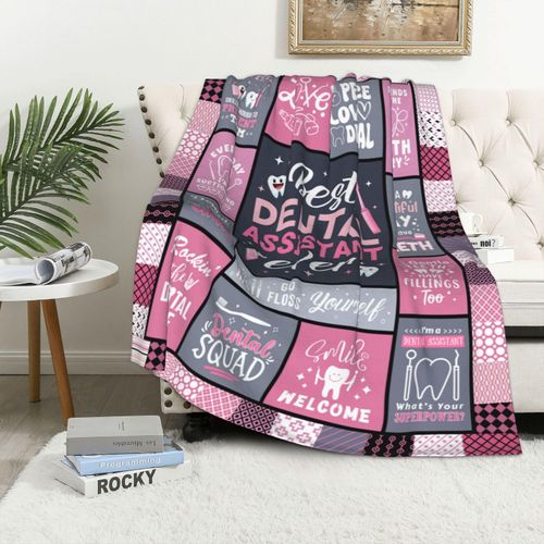 Dental Assistant Appreciation Gifts Blanket 60" X 50", Dental Assistant Gifts for Women, Birthday Gifts for Dental Assistants, Dental Assistant Week Gifts, Dental Assistant Must Haves/Accessories